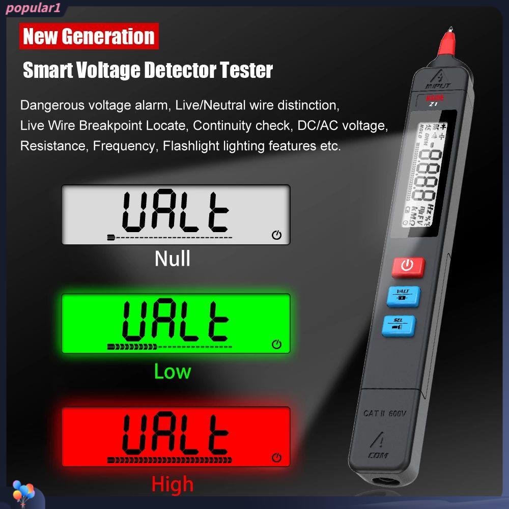 POPULAR Populer Voltage Detector Tester BSIDE Z1 Live wire Continuity test True RMS Smart pen Listrik