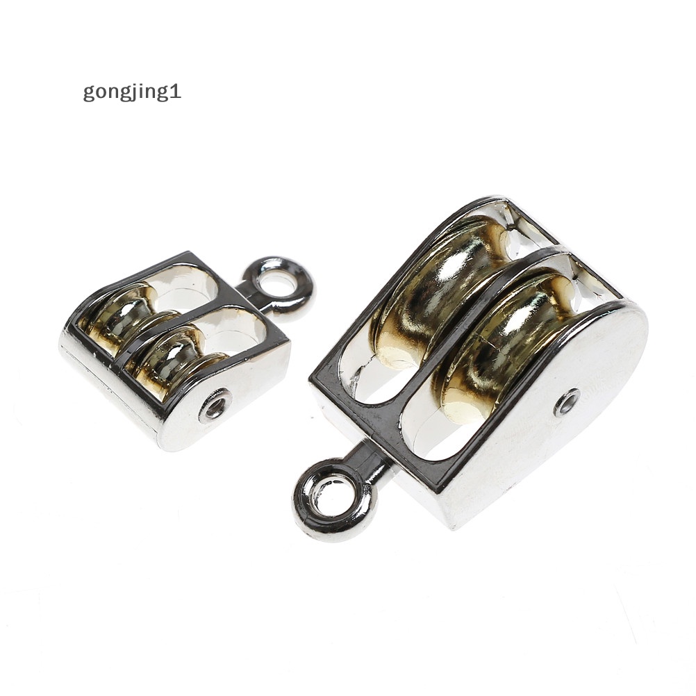 Ggg 36/52 /75mm Metal sheave zinc alloy pulley Katrol mini single /double Untuk diy ID