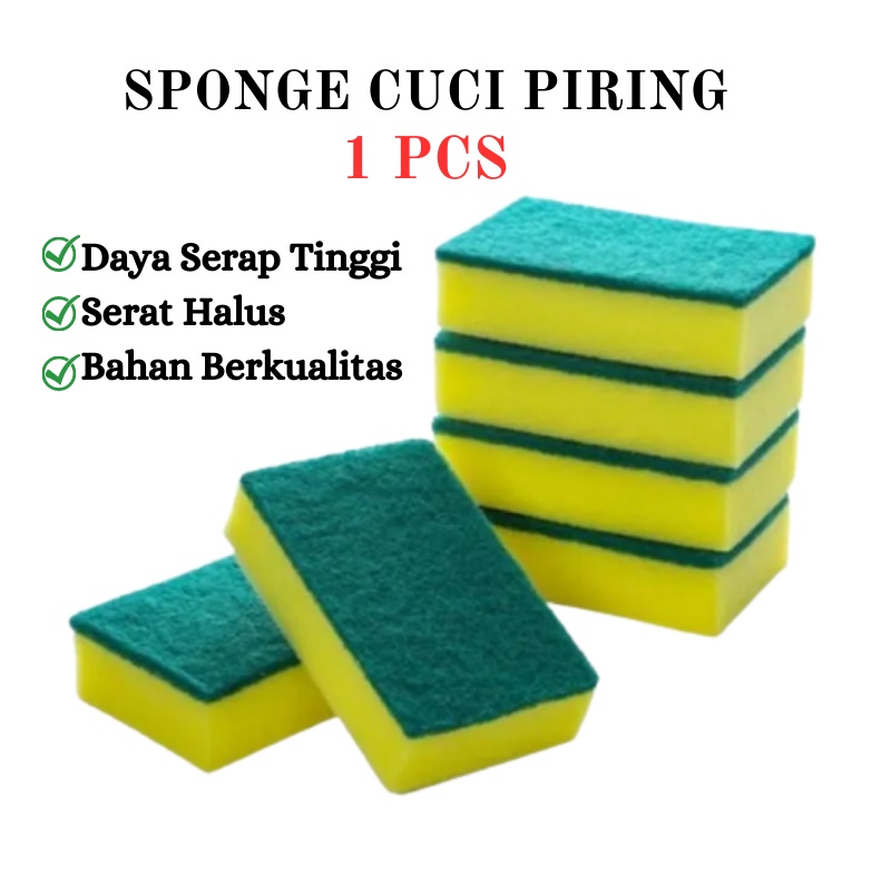 GOS B110 - BUSA CUCI PIRING PER PCS BAGUS TERMURAH / sponge cuci piring / perpak