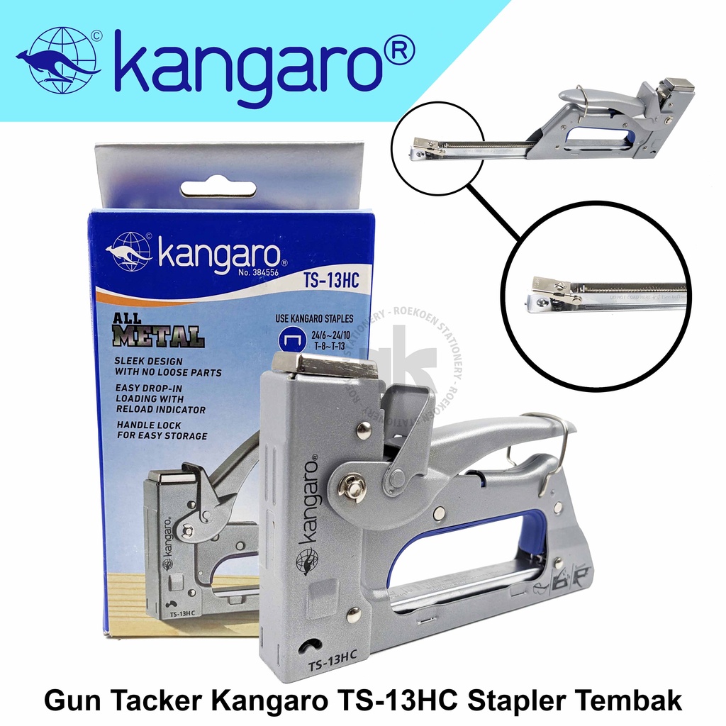 

Kangaro Guntacker Stapler Tembak TS-13HC Silver Full