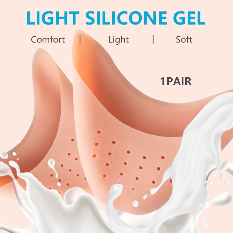 Silikon Bantalan Kaki Sol Sepatu Wanita/ Satu Pasang Gel Silikon Pelindung Jari Kaki Depan/ Perlindungan Ekstra Aman dan Nyaman Untuk Sepatu Tari Balet