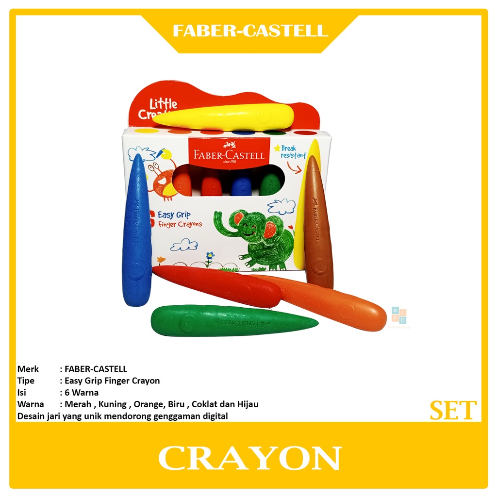 

FABER-CASTELL - Easy Graps Grip Finger Crayons - Set