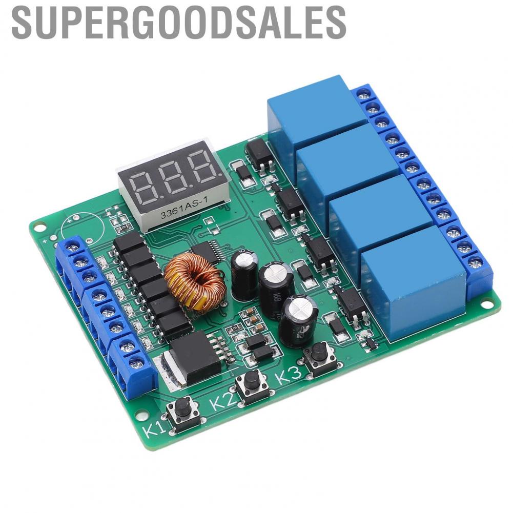 Supergoodsales 4 Way Relay Module  Digital Display PCB Durable Programmable for Circuit