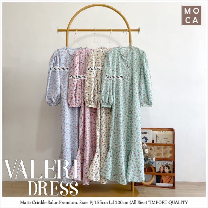 VALERI DRESS ORI MOCA | Ld100 Crinkle Salur Premium