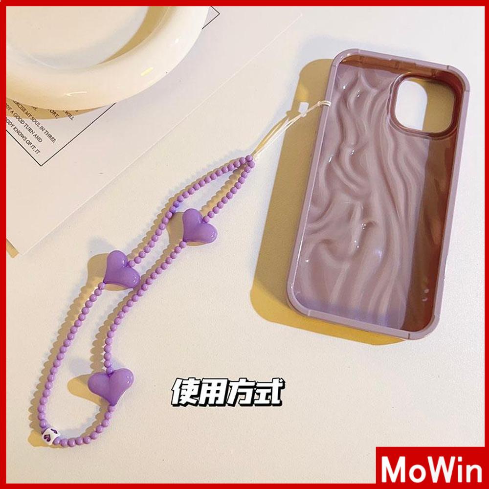 Case Ponsel Lanyard Gelang Manik-manik Berwarna-warni Yang Indah Berbagai Macam Gaya Smiley Heart Beads Kompatibel dengan Casing iPhone Berbagai Macam Warna