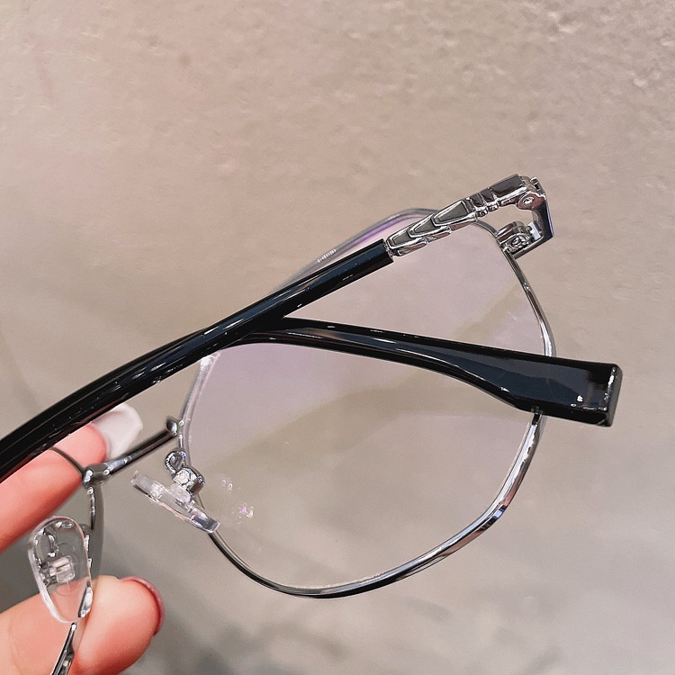 Viendo Kacamata Minus Photocromic Anti Radiasi Blueray Wanita Pria Cowok Frame 2 in 1 Bluecromic Potocromic Antiradiasi Kecamata Besi Besar Sinar Matahari UV400 Kaca Mata Optik komputer Hp-4