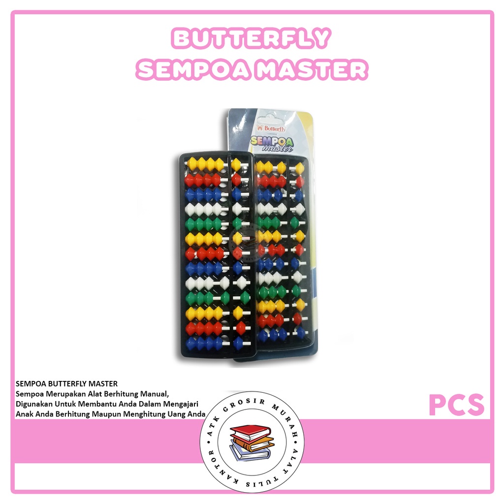 

BUTTERFLY - BT Master Sempoa - abacus - Alat Hitung Besar - Pcs