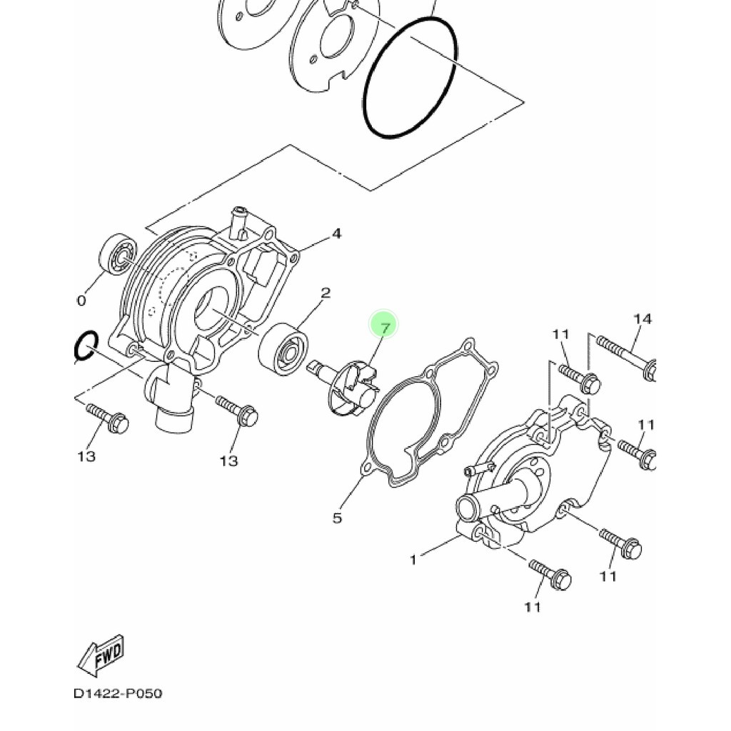 AS KIPAS IMPELLAR WATERPUMP WATER PUMP JUPITER MX 135 VIXION LAMA 3C1 ORIGINAL YGP 1S7-E2450-00