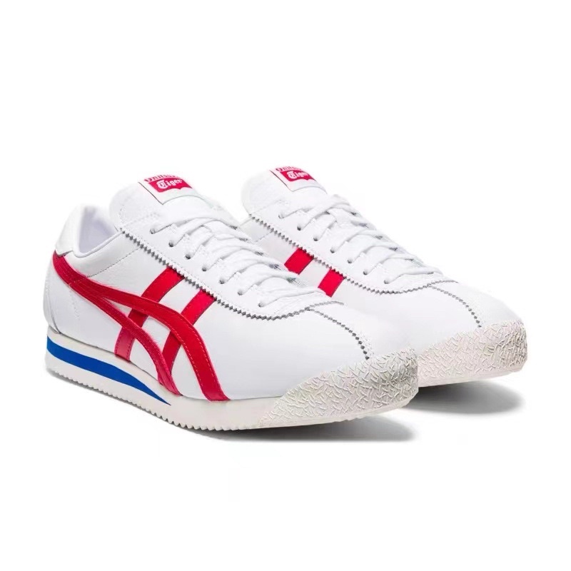 Sepatu Onitsuka Tiger Corsair | Unisex White Classic Red Free Paperbag