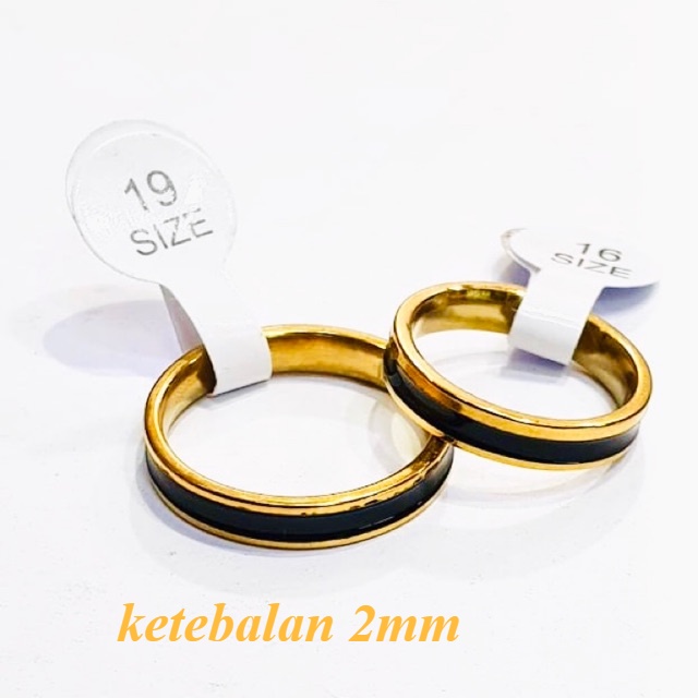 Cincin titanium 2mm cincin caouple cincin ring cincin kawin cincin tunangan titanium