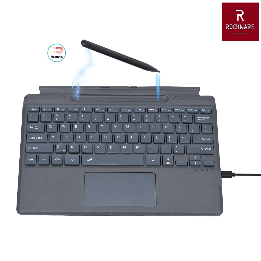 ROCKWARE RW-2089D - Bluetooth Keyboard for Surface Pro 8 - X