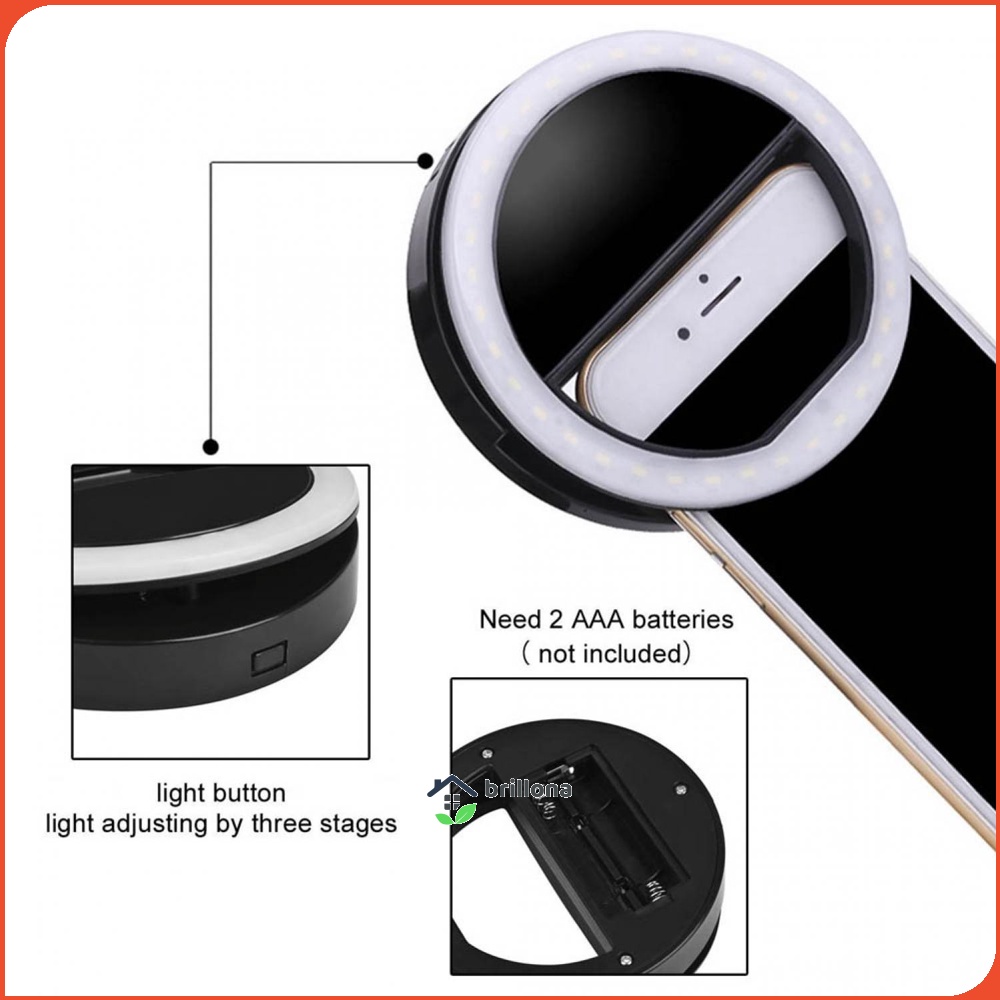 Lampu LED Smartphone Selfie Ring Spotlight Flash Lamp - XJ-01