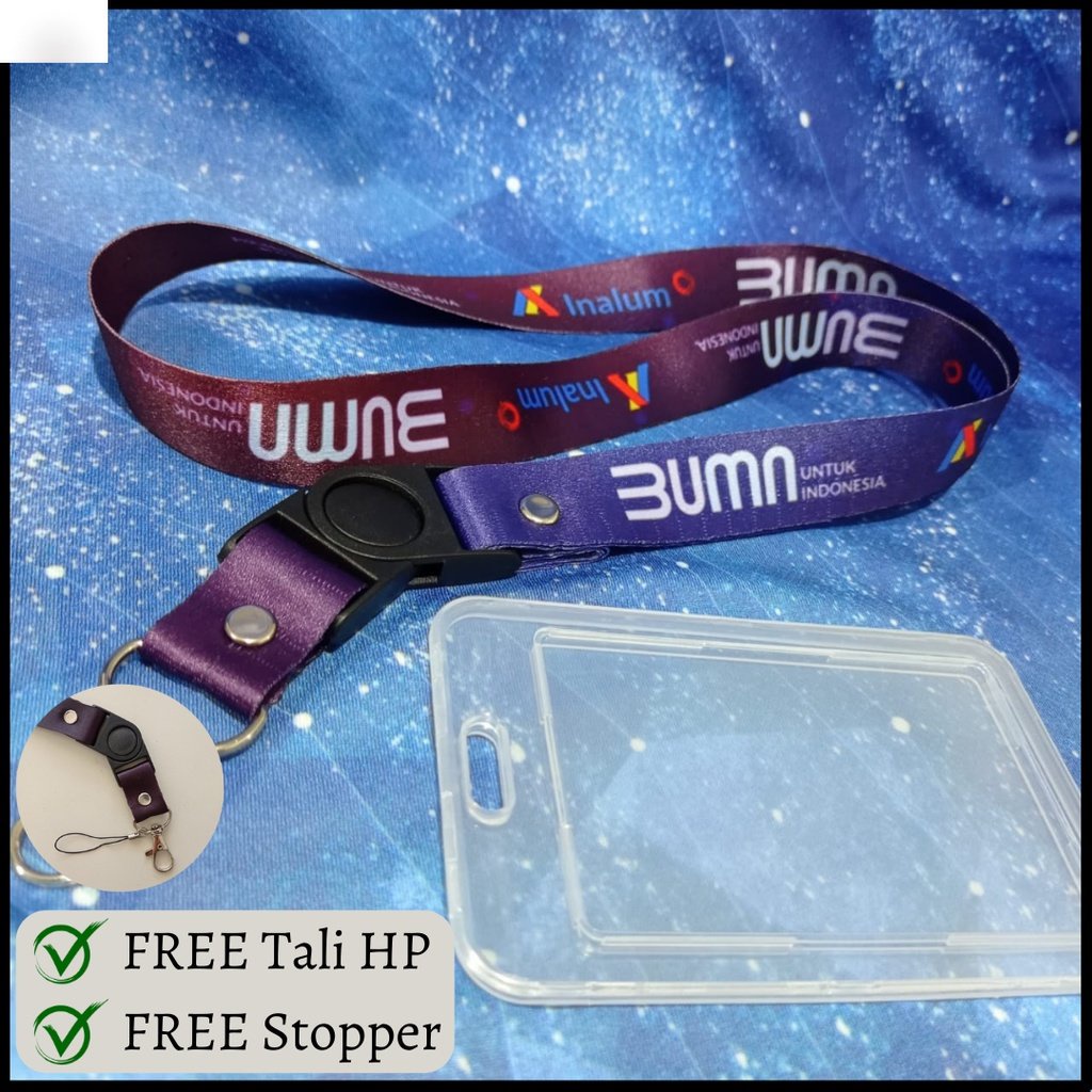 

[INALUM] Tali Lanyard Custom / Lanyard Karyawan / Tali Custom Aksesoris Tali HP