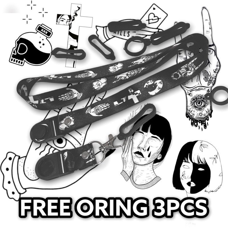 

ARSETIC LANYARD FREE 3 ORING / GANTUNGAN HANDPHONE