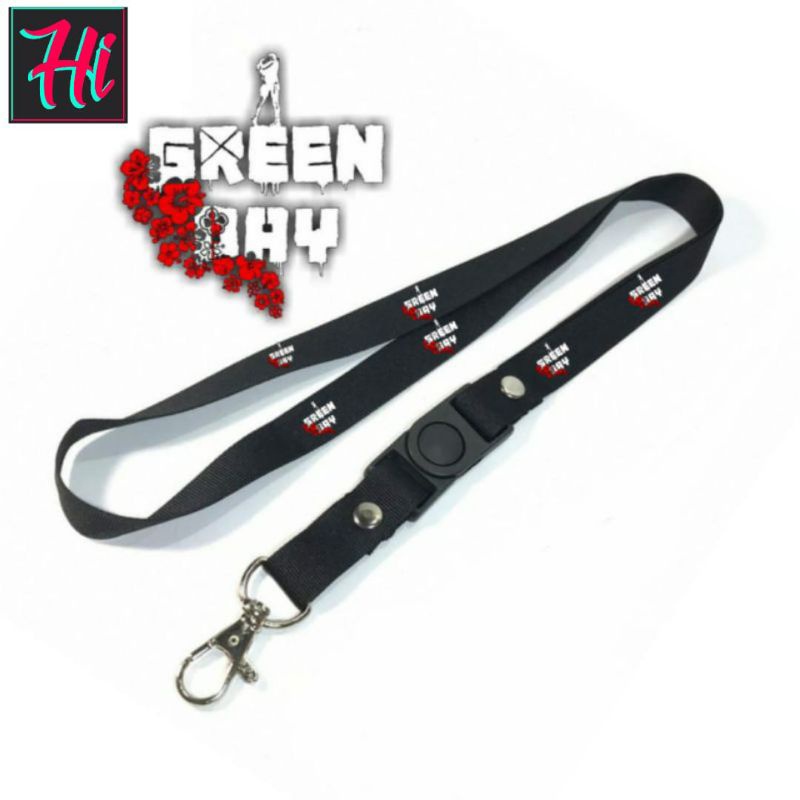 

lanyard GREEN DAY tali lanyard BAND METAL gantungan kunci name tag id card kartu nama / tali lanyard gantungan leher fullprint