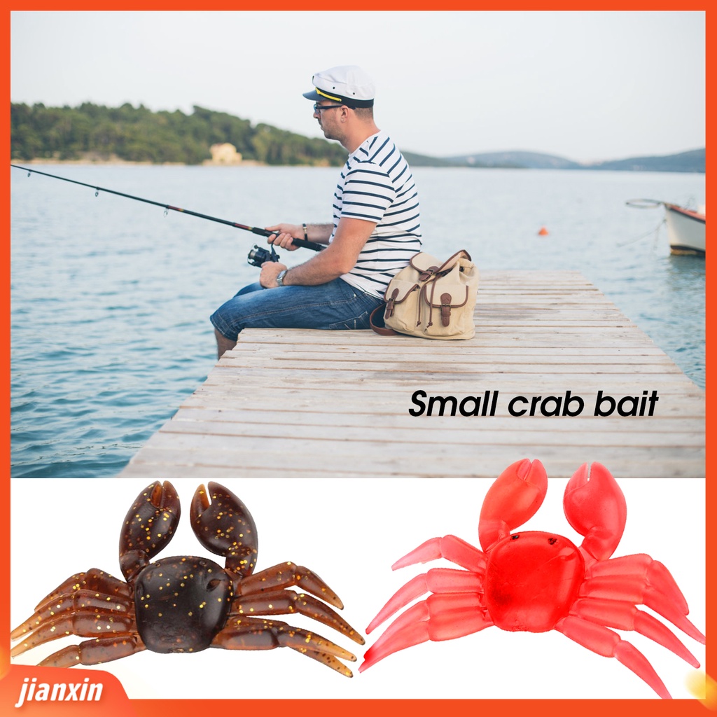 (In Stock) 8cm 8g Reusable Umpan Pancing Bentuk Kepiting Ketangguhan Kuat Portabel Realistis Umpan Buatan Untuk Pecinta Memancing