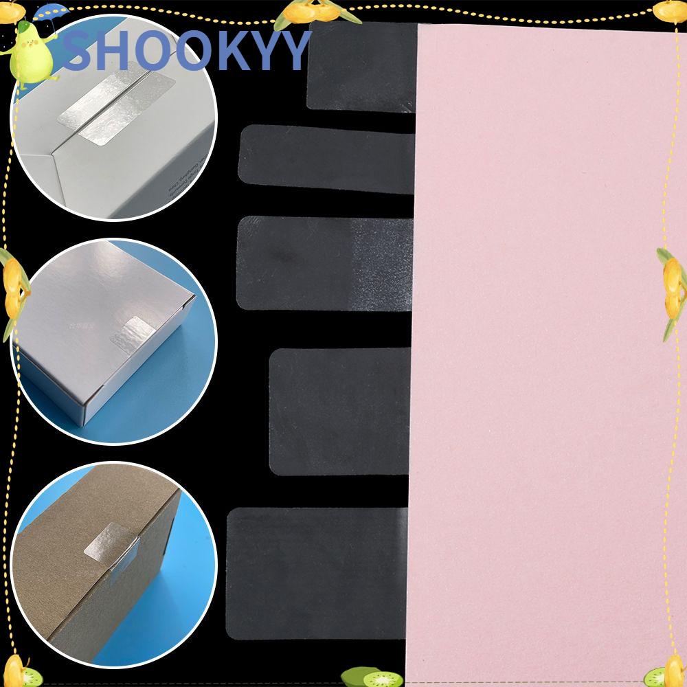 CHOOKYY 1000pcs Sealing Sticker Vinyl Label Perekat Diri PVC Transparan