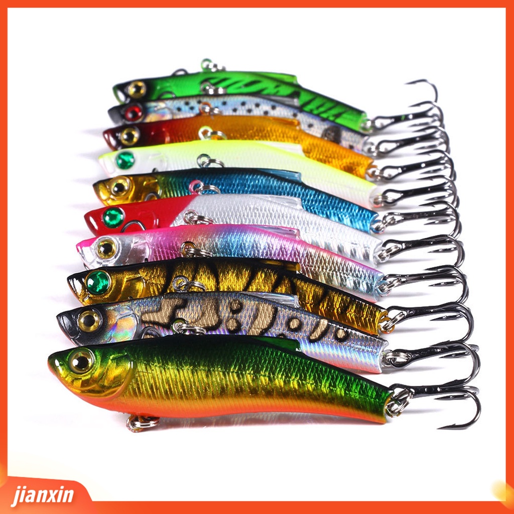 (In Stock) 7cm /18g Umpan Bionik 3D Simulasi Fisheye Simulasi Treble Hook Angling Umpan Keras VIB Dikaitkan Umpan Memancing Luar Ruangan