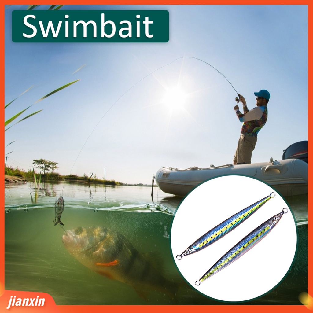 (In Stock) 100g /13.2cm Umpan Pancing 3D Print Simulasi Disederhanakan Lapisan Reflektif Mata Hidup Logam Air Asin Air Tawar Buatan Jigging Umpan Perlengkapan Memancing