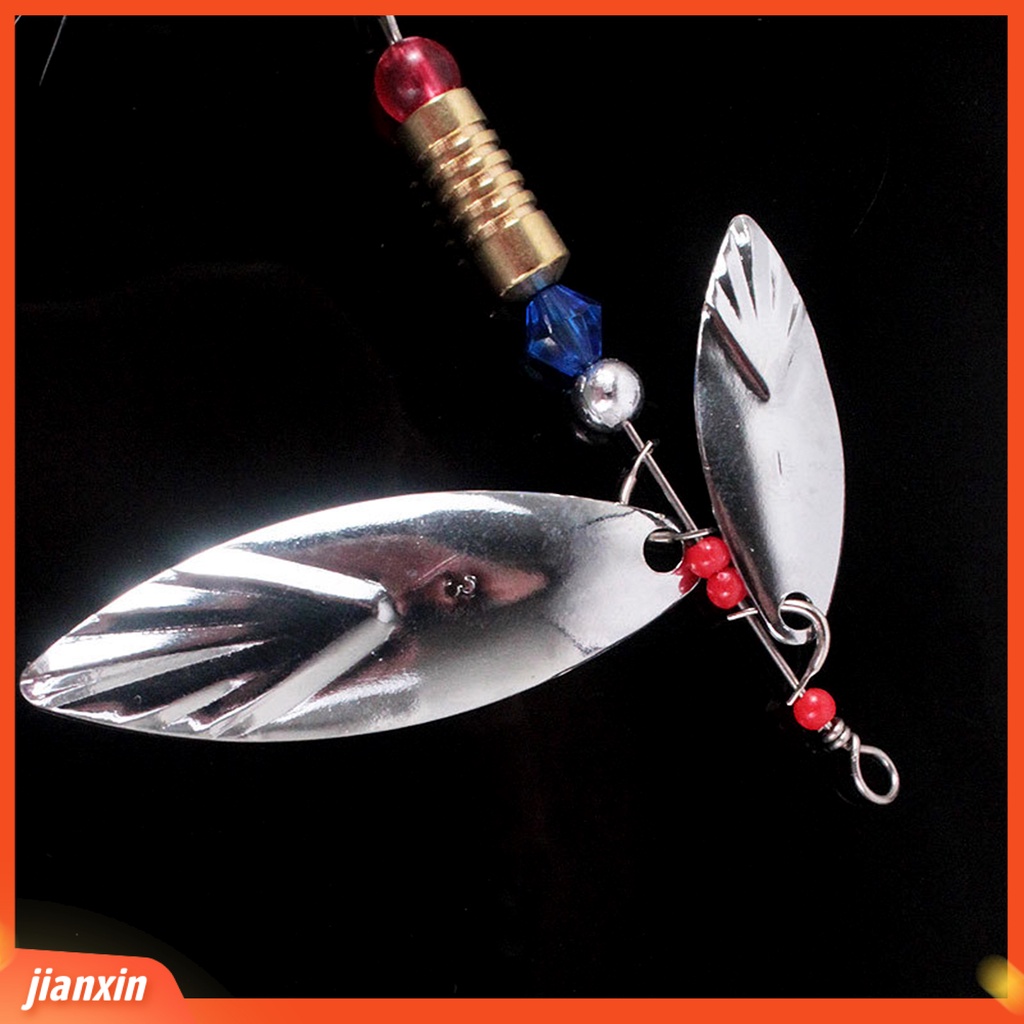 (In Stock) 10Pcs /Set 7g /9g Berputar Memancing Spinner Permukaan Terang Logam Memancing Payet DIY Umpan Umpan Kait Spinnerbait Untuk Outdoor