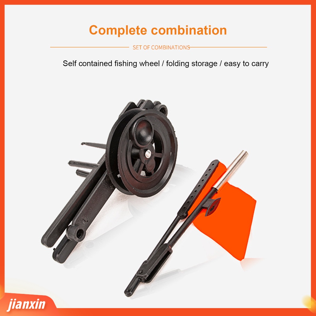 (In Stock) Es Penanda Pancing Segitiga Bawah Permukaan Terang ABS Otomatis Musim Dingin Flag Marker Rod Aksesoris Untuk Memancing