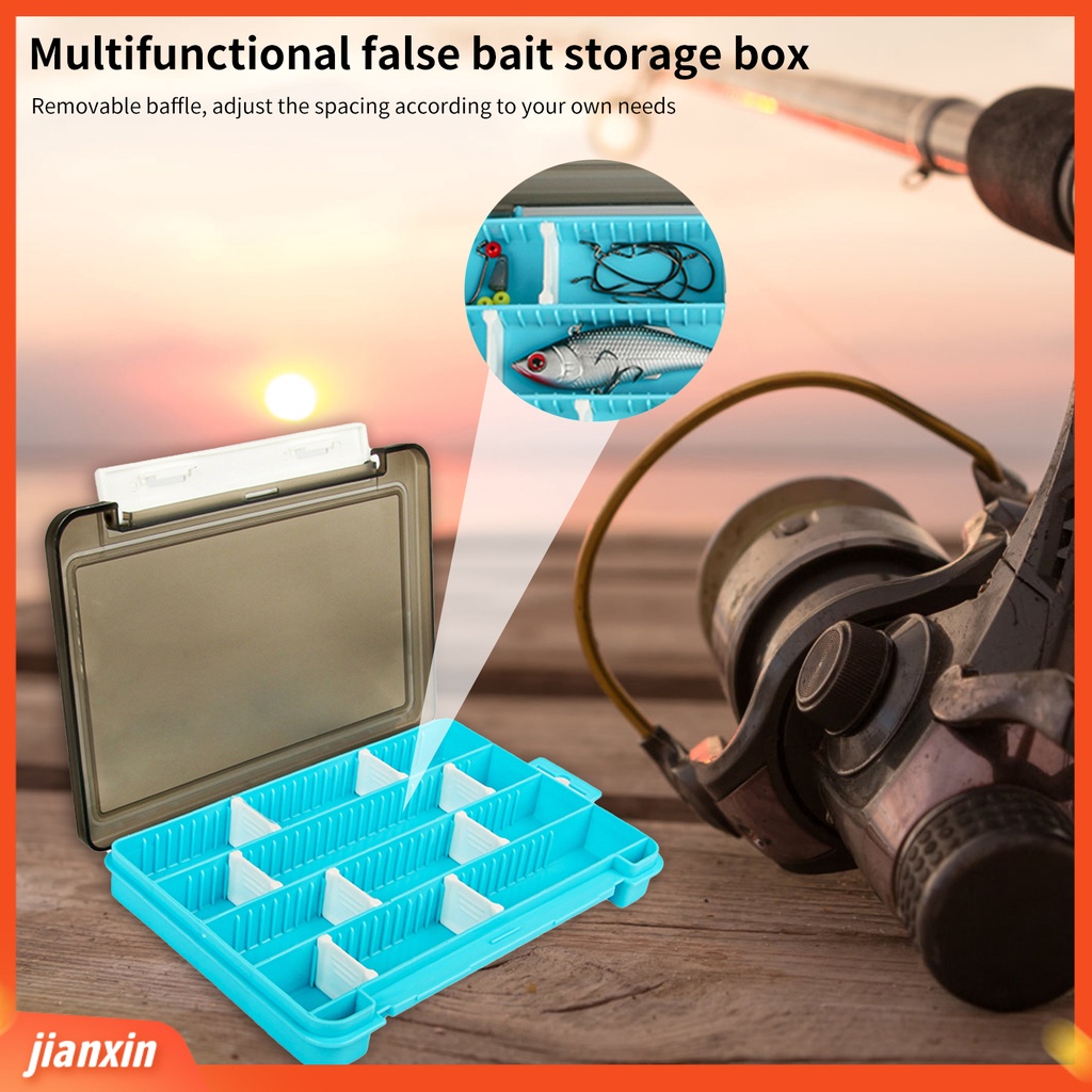 (In Stock) Fishing Tackle Box Anti Gores Tutup Transparan Nyaman Single Layer Insert Bait Box Untuk Outdoor