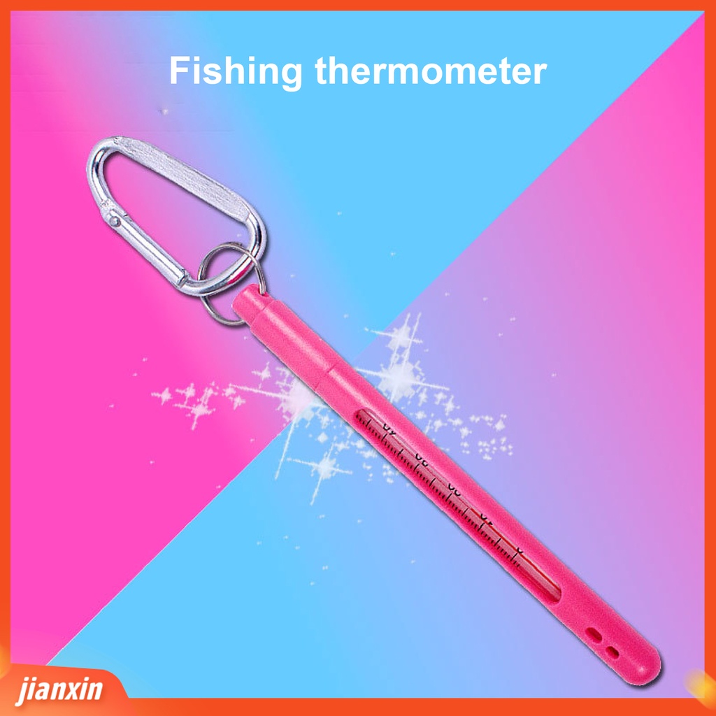 (In Stock) Termometer Memancing Dengan Gesper Metal Pengukur Suhu Alat Pengukur Suhu Memancing Portabel Untuk Di Luar Ruangan