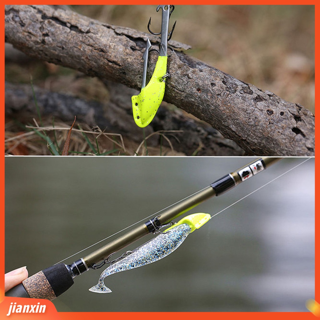 (In Stock) Jig Pancing Luminous Tajam Metal Air Tawar Air Asin Jig Kepala Kait Untuk Umpan Lembut Umpan