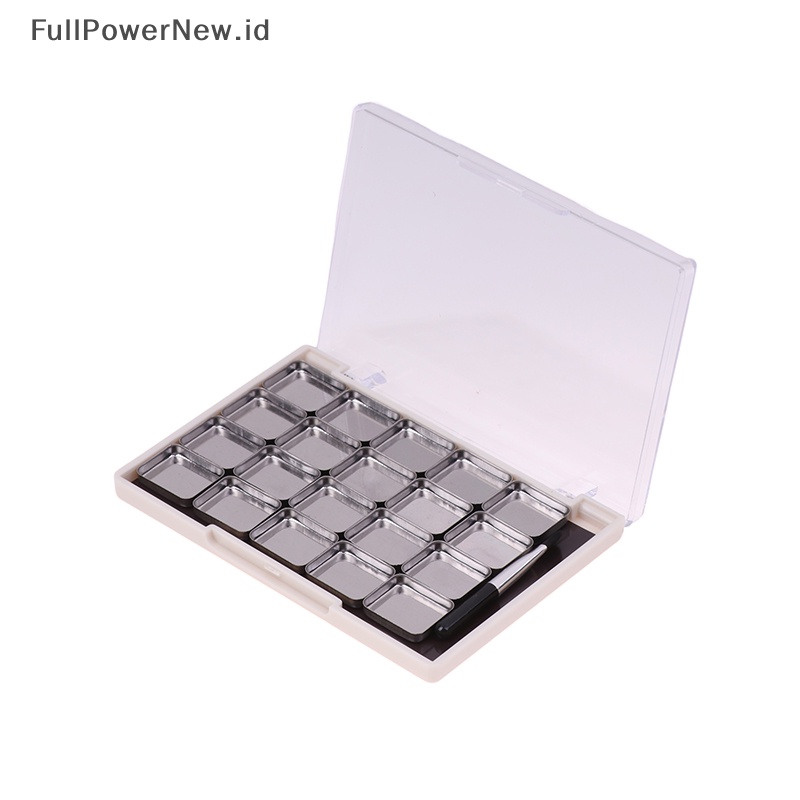 Power 1Pc Palet Kosmetik Magnetik DIY Kotak Makeup Dengan 20kisi Plat Besi Dan Brush ID