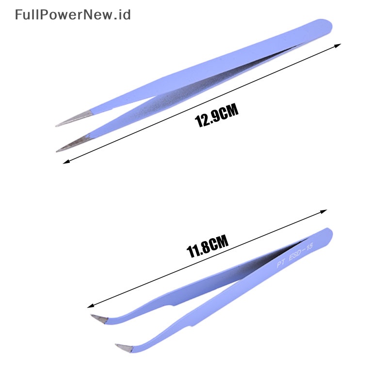 Power Stainless Steel Pinset Tape Sticker Alat Jurnal Gadget Portable Pinset ID