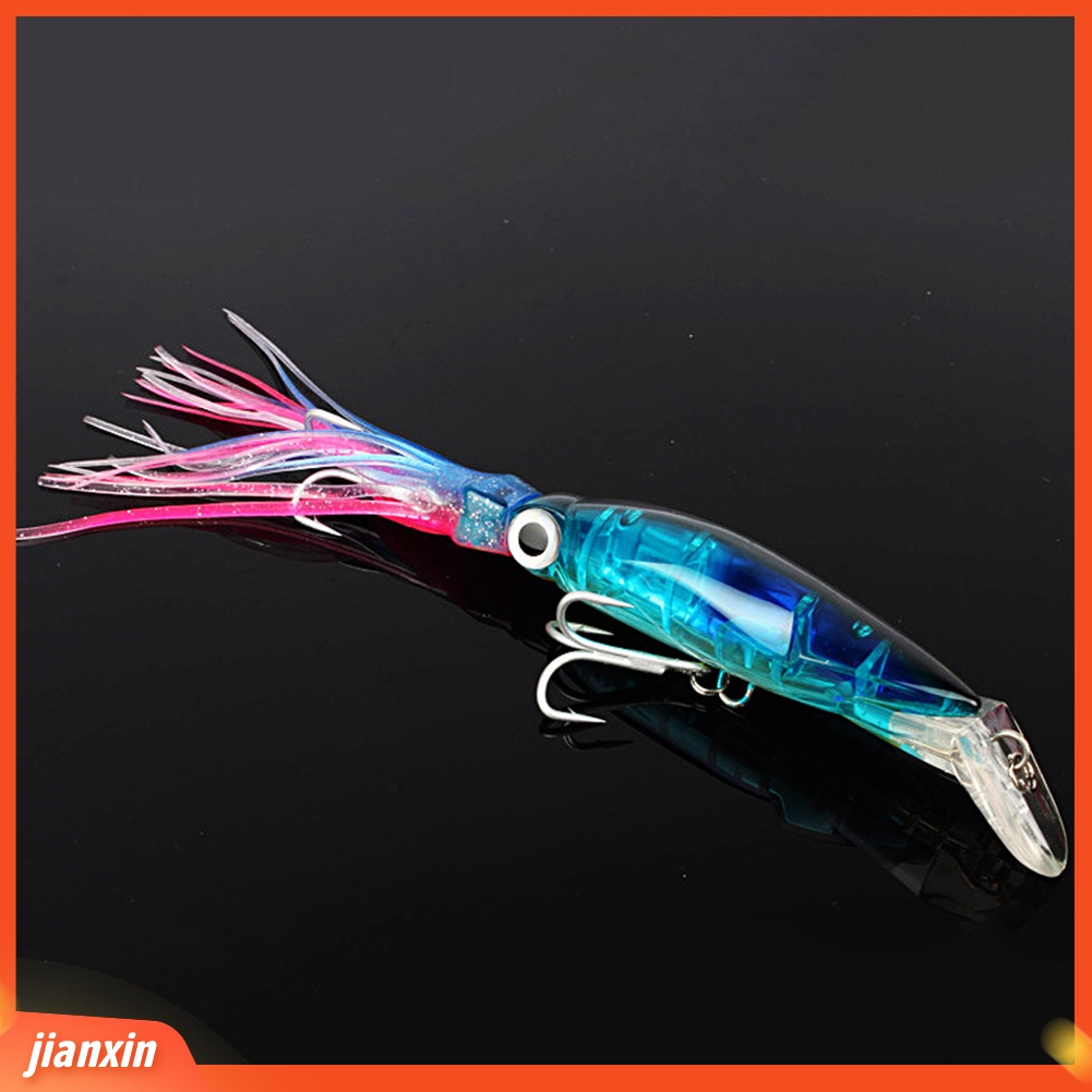(In Stock) 14 cm Umpan Pancing Laut Buatan Cumi Umpan Keras Hook Tackle Alat Aksesori