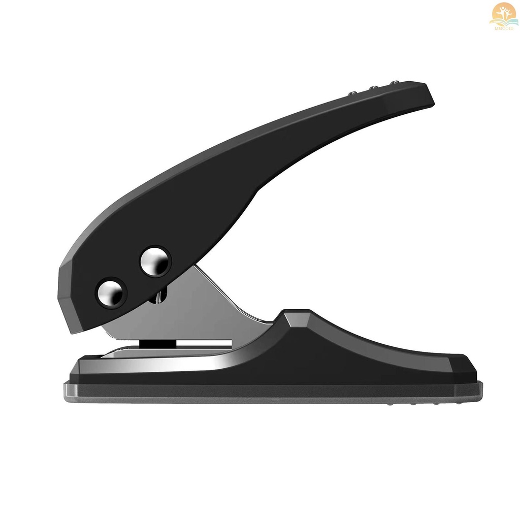 In Stock Mini Metal Single Hole Puncher 1-Hole Paper Punch 8lembar Kapasitas 6mm Lubang Mengurangi Usaha Dengan Memo Kolektor Untuk Chipboard Dokumen Proyek Seni Kantor Sekolah Rumah Su