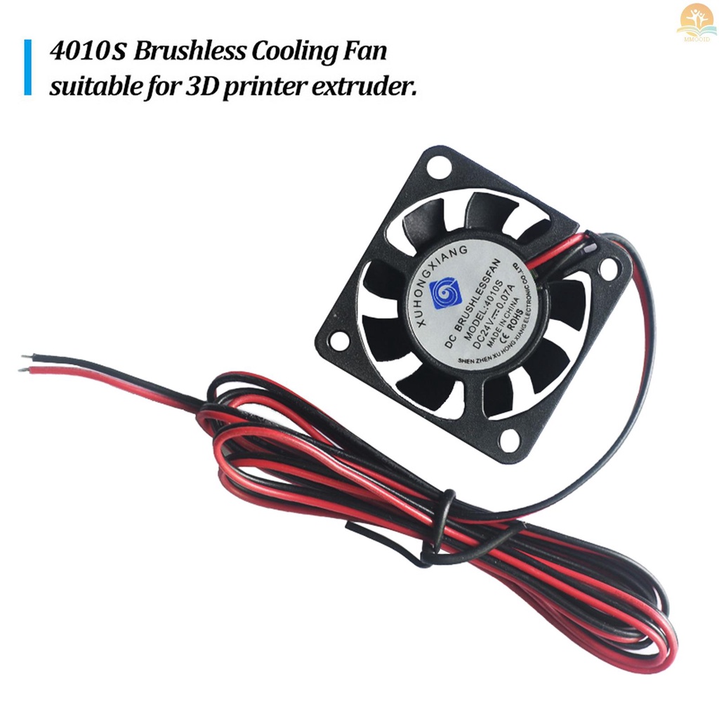 In Stock4010Kipas Pendingin Brushless40 * 40 * 10mm 24V DC Dengan Bantalan Bola Untuk Ender3 3D Printer Extruder