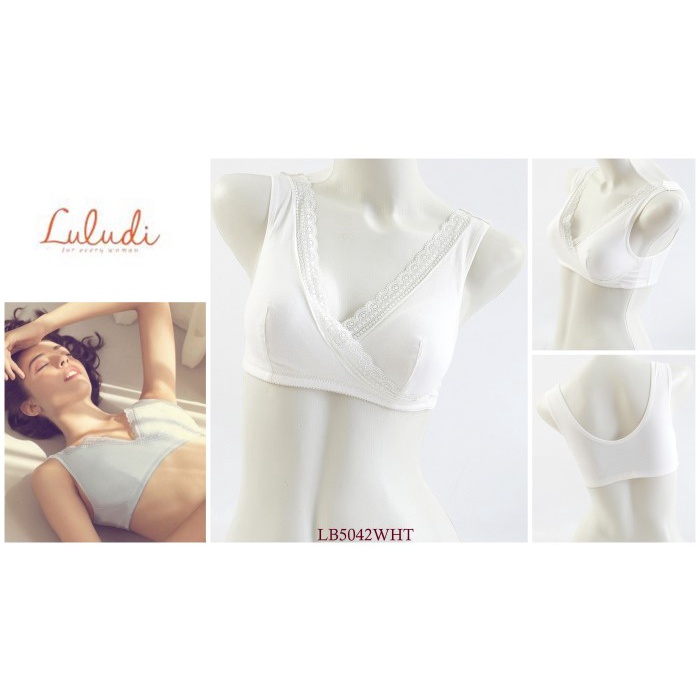 Bra Wanita LULUDI BY WACOAL Tanpa Kawat LB5042WHT - M