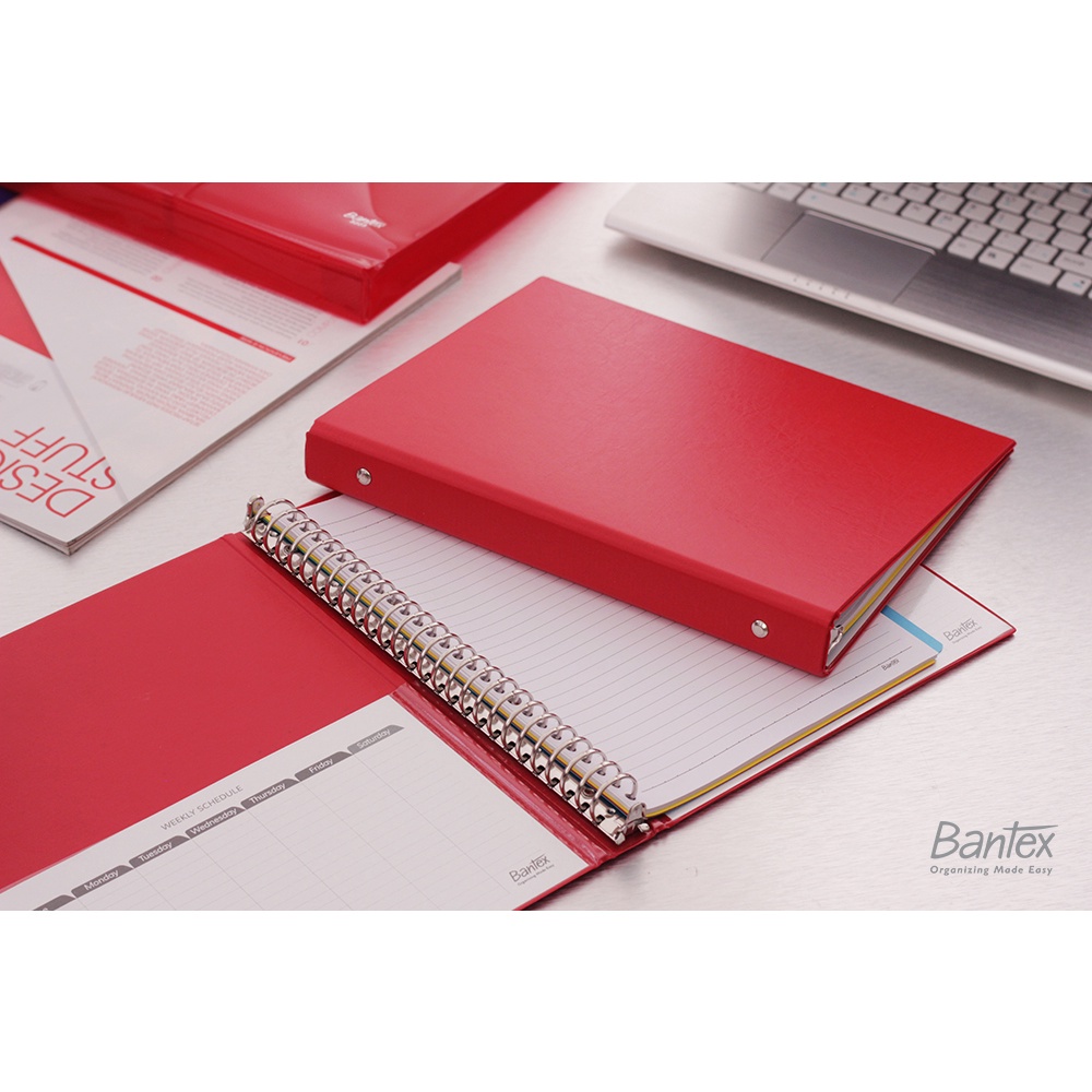 

[Artomas] Bantex Binder Note B5 26 Ring Besi Loose Leaf Multiring Binder Red 1326 09