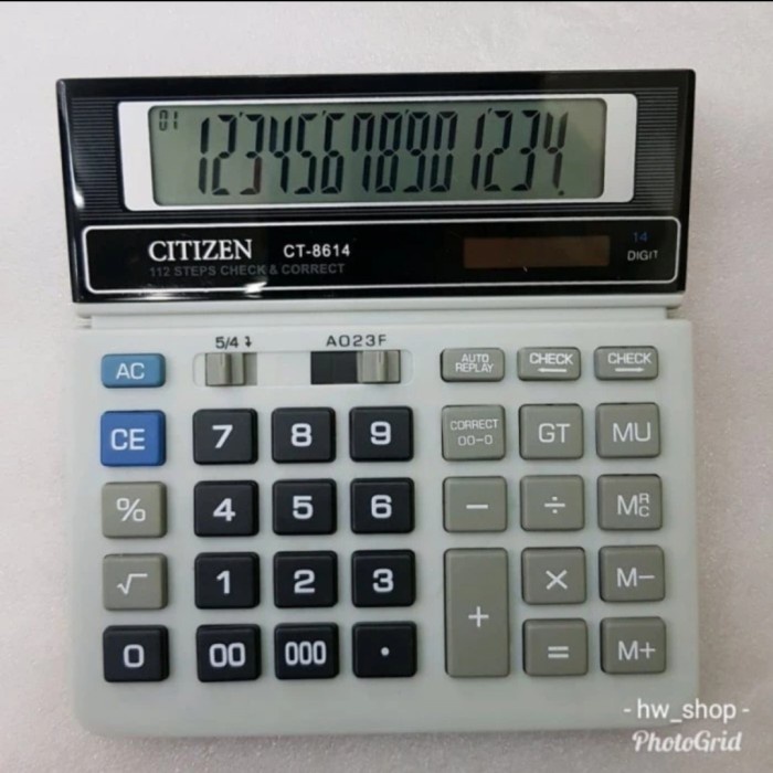 

Kalkulator CT-8614 Check Correct Kalkulator Cek Ulang 14 Digit / Desktop Calculator CT8614 JunDW