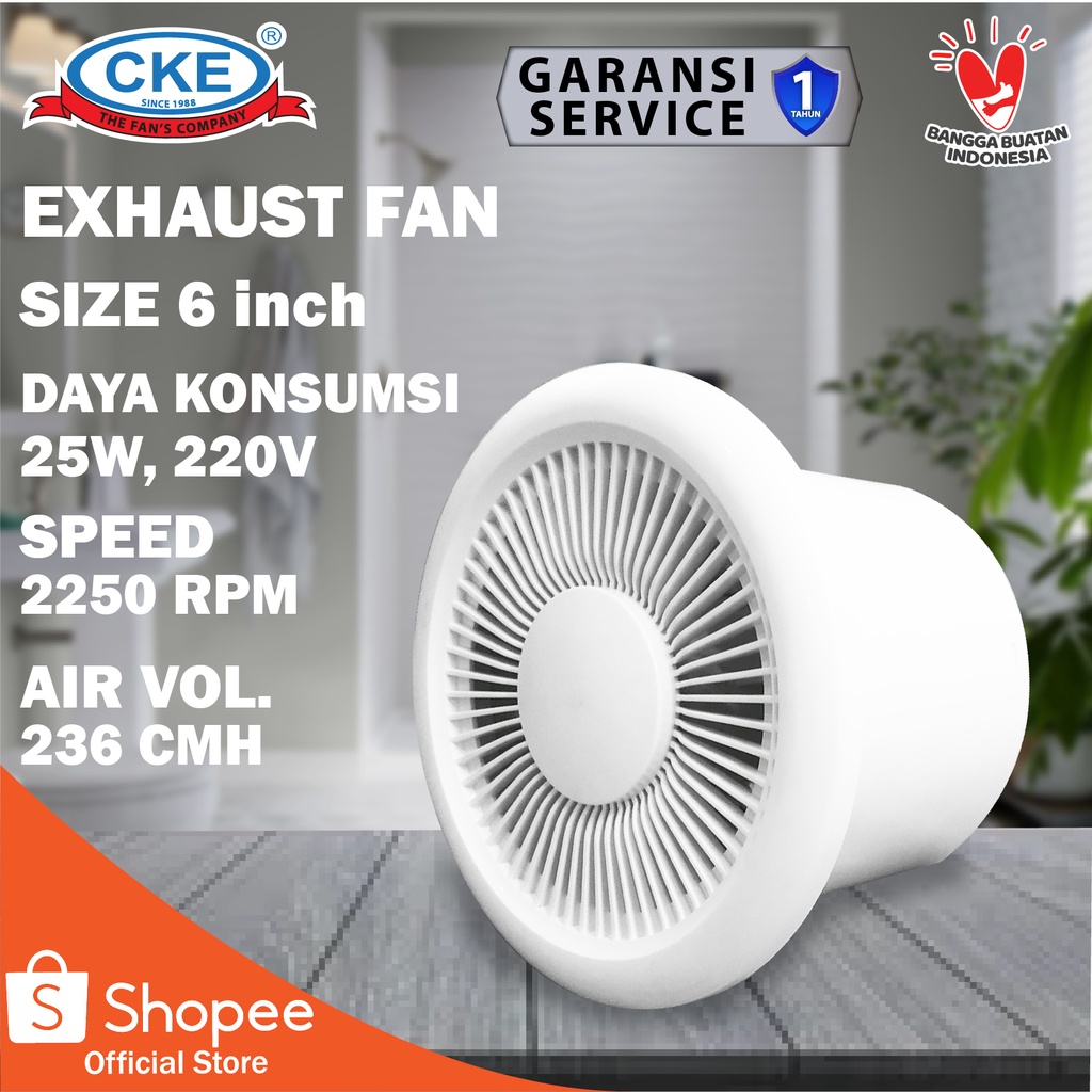 KIPAS PLAFON/ EXHAUST FAN PLAFON 6 INCH/Exhaust Fan Ceiling Plafon 6 Inch Kipas Exhaust Dinding Roun