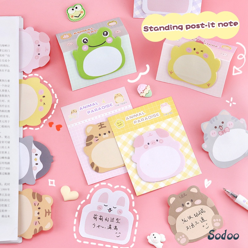 

Sticky Notes Catatan Hewan Kartun Lucu Catatan Tipe Berdiri Kreatif - SO