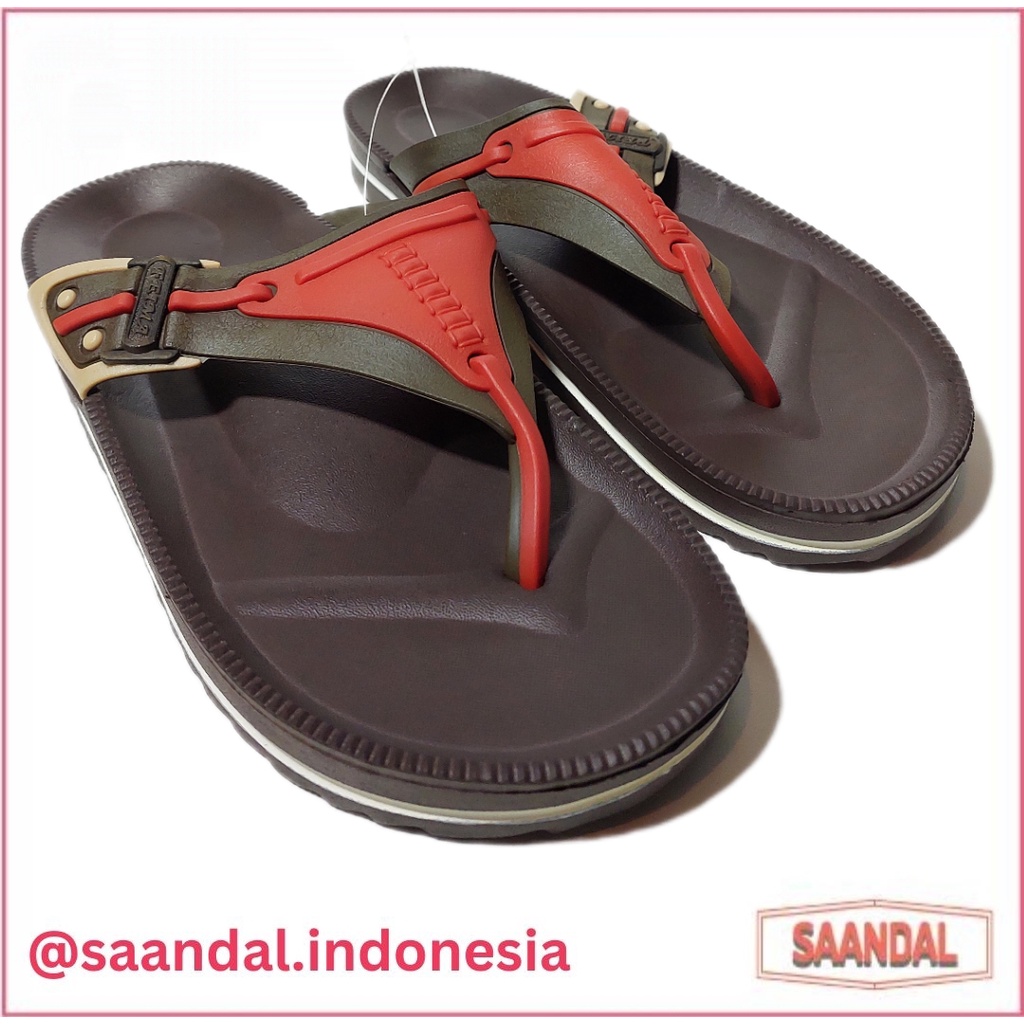Sandal Jepit EVA Pria Feima Laki-Laki Biru Coklat Muda Coklat Tua Biru