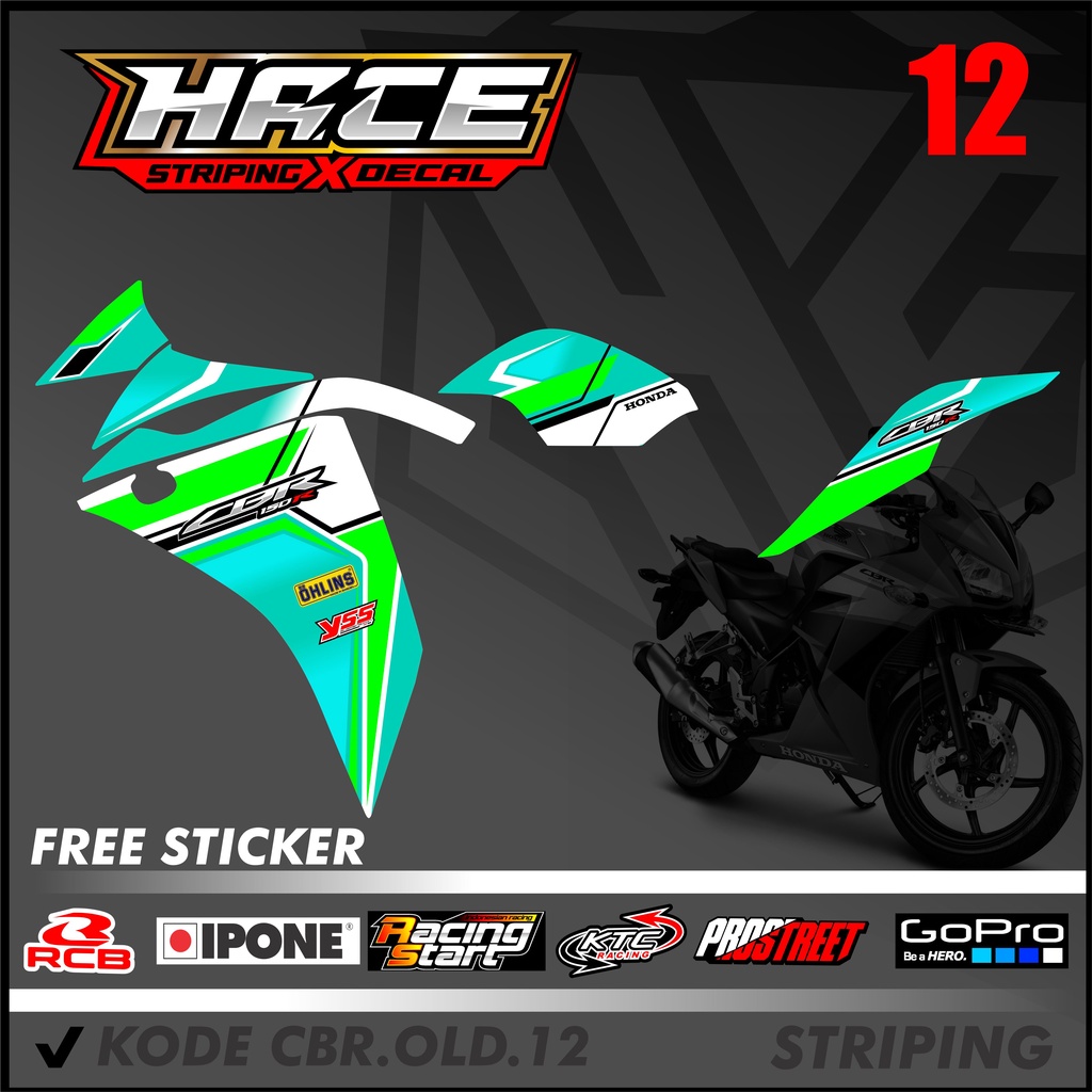 Striping cbr 150 2011 old - Sticker list variasi CBR 2011 OLD motif racing 12