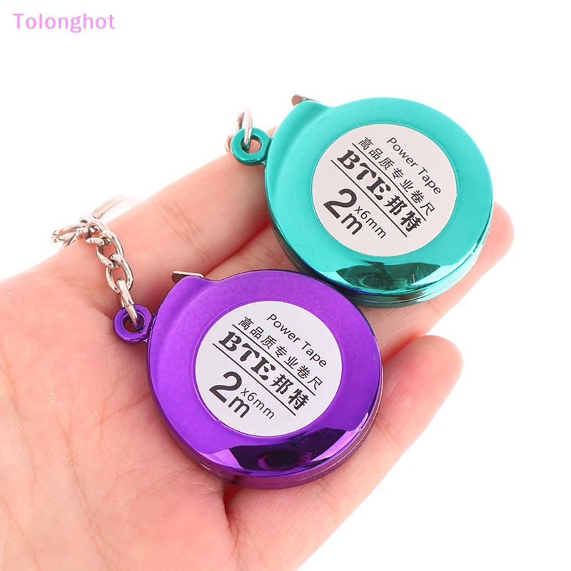 Tolonghot&gt; Inovatif Dan Praktis 2m Halus Serbaguna Ukur Hadiah Penggaris Baja Kecil Portable Mini Lucu Keychain Tape Measure well