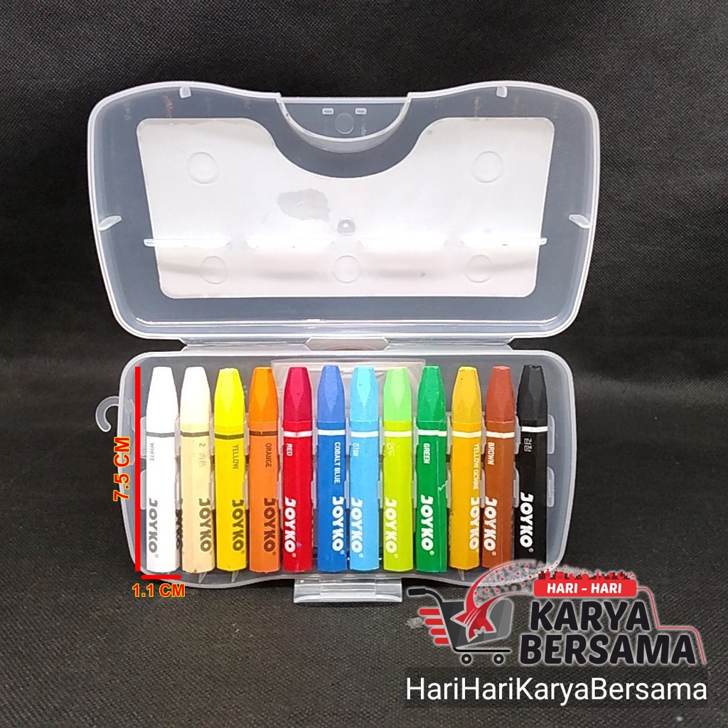 

KRAYON MINYAK JOYKO OIL PASTEL OP-12S NON-TOXIC ISI 12 COLORS