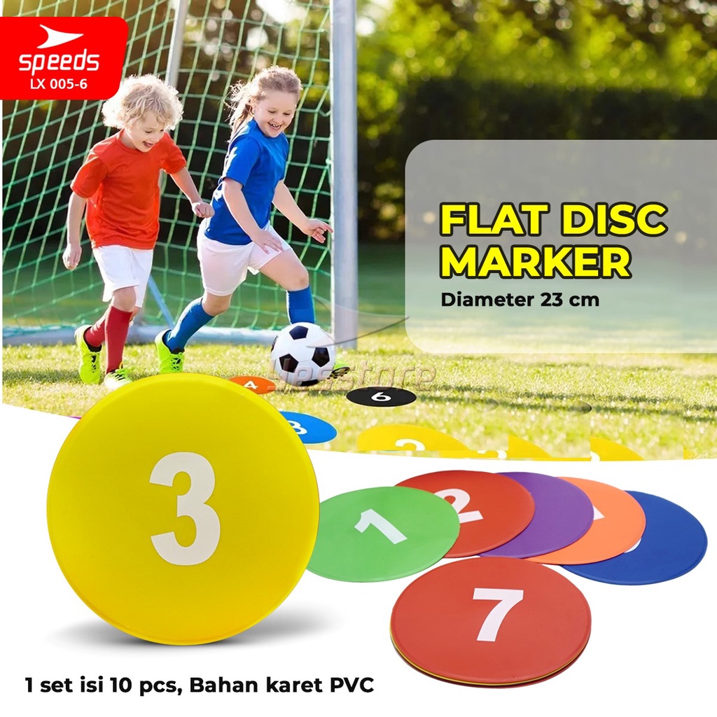 SPEEDS Agility Training Marker  Flat Disc  1 set Penanda Olahraga Futsal Marker 005-6