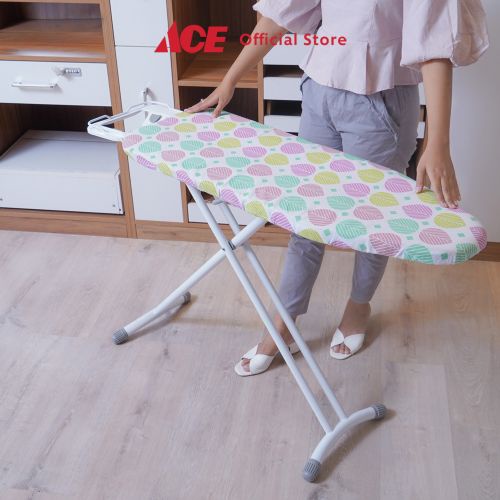 Meja setrika lesehan/meja gosok baju duduk lantai/meja setrikaan lipat santai 117X34.5 Cm - Putih Pa