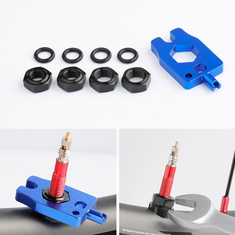 Kunci Pas Tool Set Sepeda Sepeda Jalan Biru Schrader (AV) Valve Core Aluminium Alloy