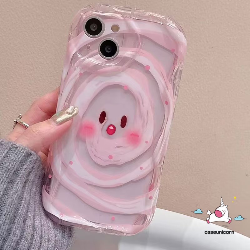 Case Ekspresi Warna-Warni Kartun Untuk Infinix Hot8 10Lite 30i 9panas10 11 20 8 9 12 30 Main Cerdas6 7 6Plus 5catatan12 G96 12 4G Smiley Lucu Glossy 3D Wavy Curved Edge Soft Case