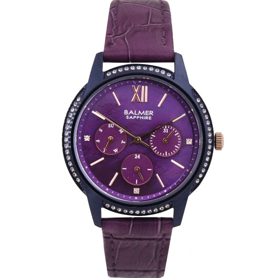 Balmer B-8116LF Jam Tangan Wanita Strap Kulit Kaca Sapphire Diameter 35mm