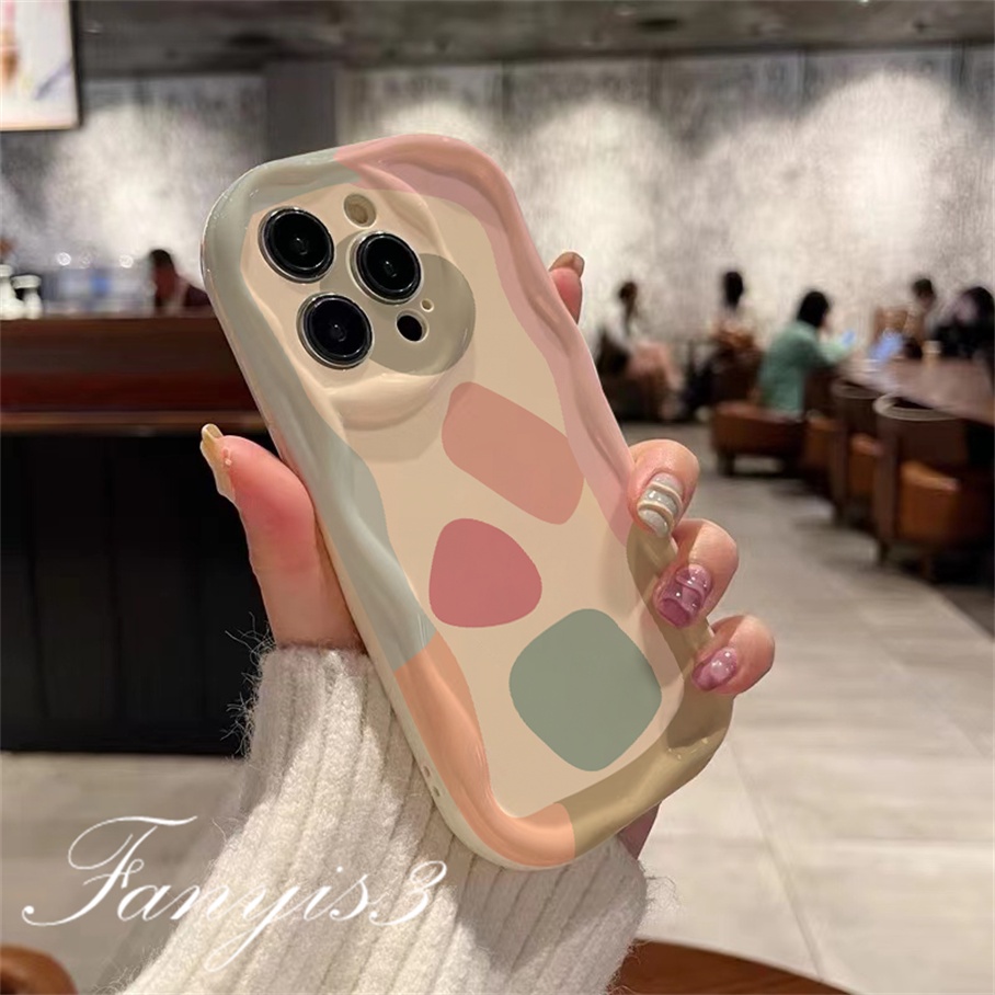 Redmi 12 12C A1 10C 10 10A 9 9A 9C 9T Note 12 12s 11s 10s 11 10 9s 9Pro Xiaomi Poco X3 X3NFC X3Pro 12 11Lite Colorful Geometric Graffiti Wavy Curved Edge Phone Case TPU Soft Cover