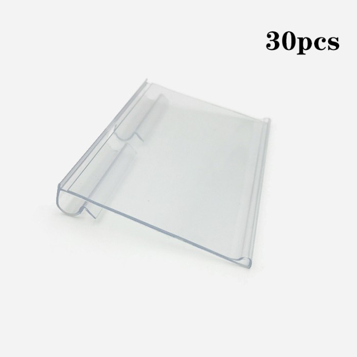 

Label Harga Mika 30pcs Label Harga PVC Price Tag Holder Label Holder - Putih