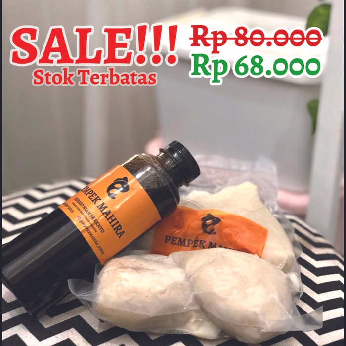 

✨Ready Stok✨ - Paket Isi 4 Kapal Selam Besar + 1 Botol Cuko 250ml - PEMPEK MAHIRA